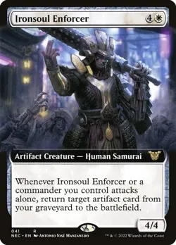 Ironsoul Enforcer Extended Art Regular - Neon Dynasty Commander MTG-NM - Image 1