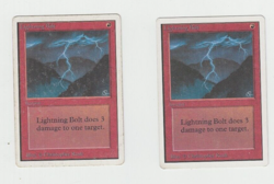 2x Lightning Bolt *Unlimited* MTG Magic the Gathering Additional card ship free - Image 1