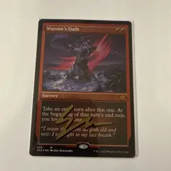 Warrior's Oath Double Masters 2022 Etched Foil Shadow Signed By Eric Deschamps - Image 1
