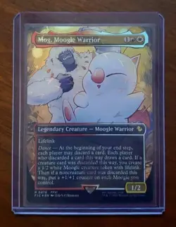 Mog, Moogle Warrior (Borderless) (Chocobo Track Foil) - Commander: Final Fantasy - Image 1