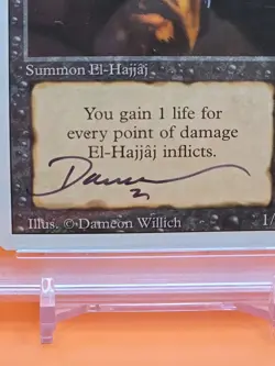 ⚫ 1994 MAGIC THE GATHERING EL-HAJJAJ REVISED DAMEON WILLICH PSA/DNA CERTIFIED - Image 2