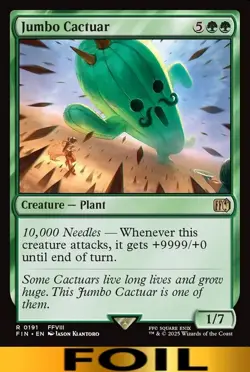 1x - Jumbo Cactuar - FOIL #191 - Final Fantasy - NM MTG - Image 1