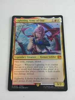 Magic Final Fantasy MTG - Lightning, Army of One Mythic Foil NM - Image 1
