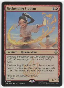 MTG Magic the Gathering Avatar TLA Firebending Student Foil - Image 1
