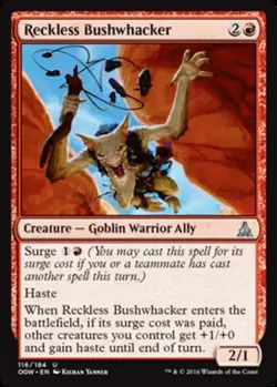 4x Reckless Bushwhacker Light Play, English Oath of the Gatewatch MTG Magic - Image 1