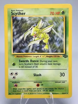Pokemon Scyther 26/64 Jungle Rare Non Holo LP - Image 1
