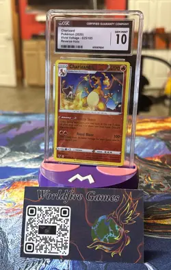 Pokemon 2020 Charizard Reverse Holo 025/185 CGC 10 Reverse Holo Vivid Voltage - Image 1