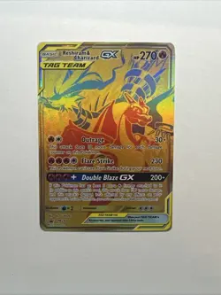 Pokemon TCG Reshiram & Charizard GX SM247 Black Star Promo MINT (Regular Size) - Image 1