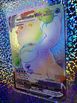 2020 Pokemon TCG Vivid Voltage Rainbow Rare 187/185 Galarian Darmanitan VMAX NM - Image 3