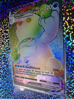2020 Pokemon TCG Vivid Voltage Rainbow Rare 187/185 Galarian Darmanitan VMAX NM - Image 4