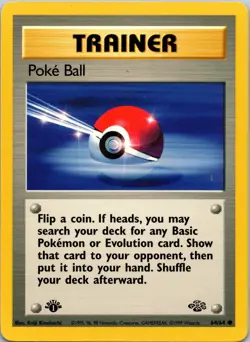 Poke Ball 64/64 Jungle LP Pokemon TCG First Edition - Image 1