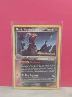 Pokemon Dark Houndoom Prerelease Promo EX Team Rocket Returns 37/109 NM - Image 1