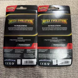 Set Of 2 Pokemon Mega Evolution Premium Checklane Blisters - New - Image 2