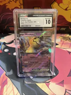 Pokemon TCG Mimikyu EX #004 Promo Scarlet & Violet Black Star Promos CGC 10 - Image 1