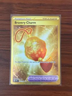 Pokemon TCG STELLAR CROWN BRAVERY CHARM GOLD 175/172 HYPER RARE - Image 1