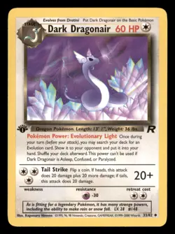 Dark Dragonair 33/82 1st Edition Team Rocket 2000 Pokemon WotC - Image 1