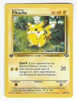 Pokemon Pikachu 1st Edition Jungle NM/M 60/64 CCG Unplayed - Image 1