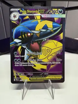 Pokemon TCG Mega Sharpedo EX 113/094 Full Art Ultra Rare Phantasmal Flames - Image 1