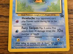 Pokemon Wotc Black Star Promo # 20 Psyduck,,not played - Image 3
