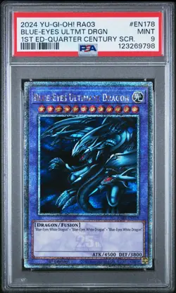 2024 YU-GI-OH! RA03-QUARTER CENTURY BONANZA BLUE-EYES ULTIMATE DRAGON PSA 9 - Image 1