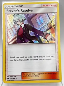 Steven's Resolve 145/168 Holo Pokemon Card Celestial Storm 2018 LP - Image 1
