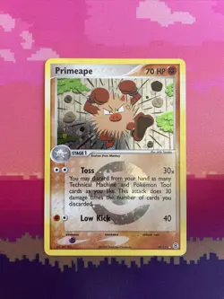 Pokemon Card Primeape EX FireRed & LeafGreen Reverse Holo Rare 28/112 Near Mint - Image 1