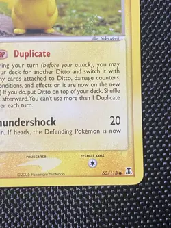 Ditto (Pikachu) 63/113 EX Delta Species Non-Holo Near Mint Pokemon TCG Card - Image 4