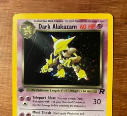 1st Edition Dark Alakazam 1/82 Team Rocket Holo Pokemon Trading Card - Image 2