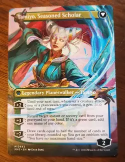 MTG - Tamiyo, Inquisitive Student/Tamiyo, Seasoned Scholar (Borderless) #443 NM - Image 2