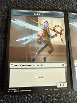 3x Faerie Tokens - NM Throne Of Eldrain MTG - Image 2