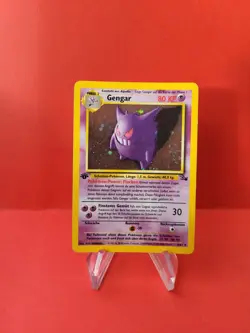 Pokemon Karte/card - Gengar 5/62 - Fossil Holo SWIRL 1. Edition DE - Excellent - Image 1