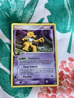 Pokemon TCG Hypno 23/113 EX Delta Species Stamped Holo Rare Moderately Played - Image 1