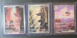 Pokemon Scarlett & Violet 151 Full Art Charizard, Charmeleon, Charmander NM - Image 1