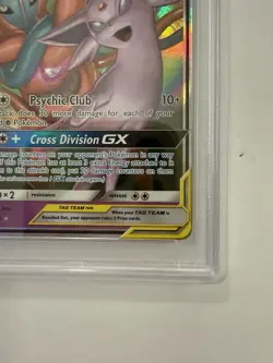 2019 Pokemon Unified Minds Espeon & Deoxys GX 72 Sun & Moon PSA 9 - Image 5