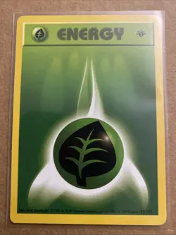 Pokemon TCG Grass Energy Base Set 99/102 1St Edition Never Played Near Mint - Image 1