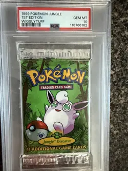 1999 Pokemon Jungle 1st Edition Booster Pack Wigglytuff - Image 1