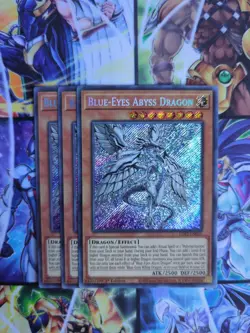 Yu-Gi-Oh x3 Blue-Eyes Abyss Dragon LDS2 - EN015 Secret Rare 1st Edition NM - Image 1