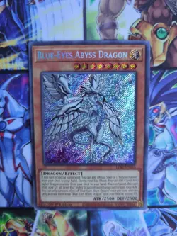 Yu-Gi-Oh x3 Blue-Eyes Abyss Dragon LDS2 - EN015 Secret Rare 1st Edition NM - Image 2
