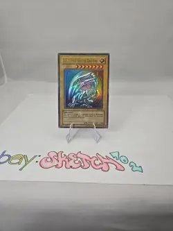 YUGIOH - BLUE-EYES WHITE DRAGON - SDK-001 - UNLIMITED - HOLO BLEED - MISPRINT - Image 1