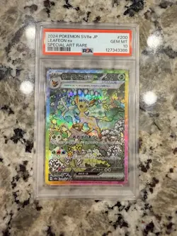Pokemon Leafeon EX SAR 200/187 SV8a Terastal Festival Card Japanese, PSA 10 - Image 1