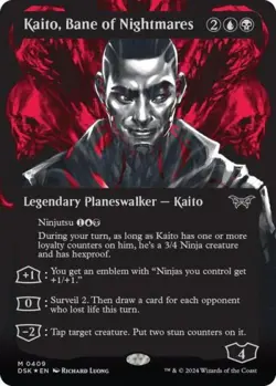 MTG English Kaito, Bane of Nightmares (Showcase) (Textured) NM Foil - Image 1