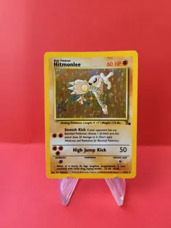 Pokemon Karte/card - Hitmonlee Kicklee 7/62 - Fossil Holo - VG-Excellent - Image 1