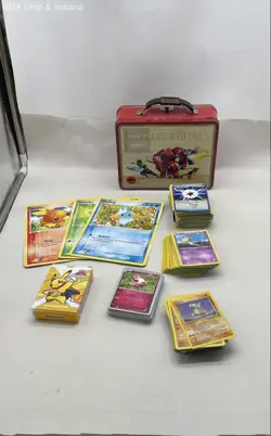 Lot Of Pokemon Cards Various Years Some Holographic In Disney Big Hero 6 Tin - Image 1