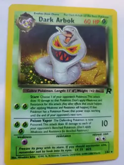 Dark Arbok Team Rocket Holo Pokemon Card Base WOTC NM - Image 1
