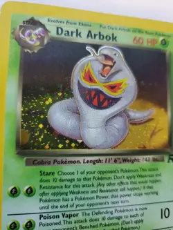 Dark Arbok Team Rocket Holo Pokemon Card Base WOTC NM - Image 2