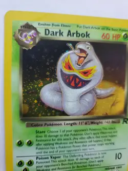 Dark Arbok Team Rocket Holo Pokemon Card Base WOTC NM - Image 3
