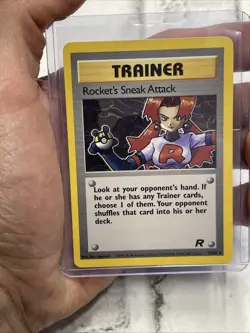Pokemon TCG WOTC Team Rocket Rocket’s Sneak Attack 72/82 Non Holo Rare NM Card - Image 1