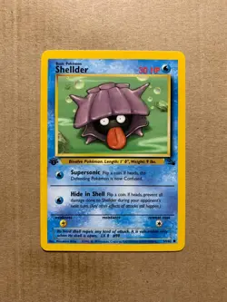 1st Edition Shellder 54/62 Fossil Set - Common Pokemon Card - NM/Mint - Image 1