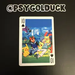 Japanese Pokemon Playing Card Pikachu Ash and Plusle - Image 1