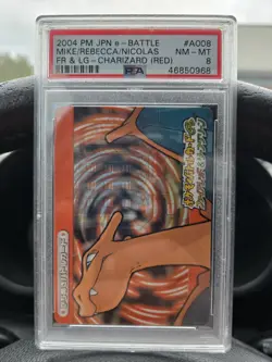 CHARIZARD FIRE RED LEAF GREEN E BATTLE A006 Pokemon Card PSA 8 - Image 1